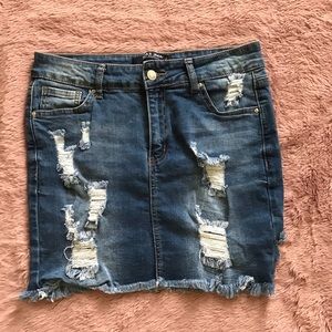 WAX jeans stretchy denim skirt